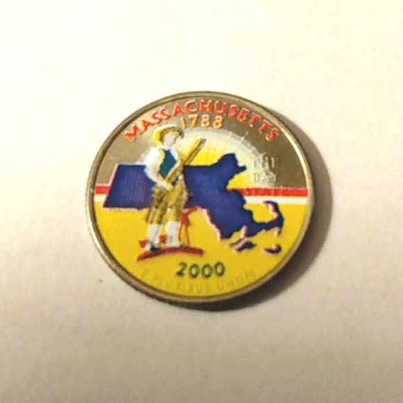 2000 COLORIZED US MINT STATE QUARTERS  Complete Set of 5 Coins   - Picture 4 of 7